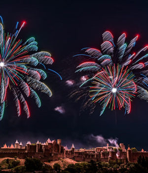 Vuurwerk in Carcassonne